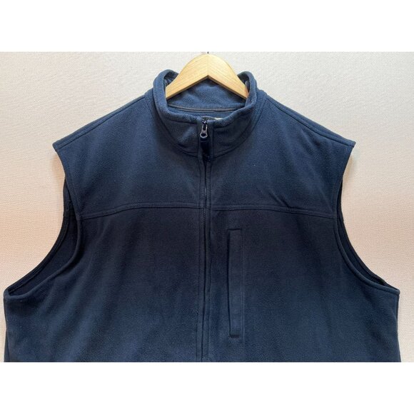 Duluth Trading Co. Mens Fleece Vest Jacket Size XL Navy Full Zip Mock Neck Cozy - Picture 3 of 10